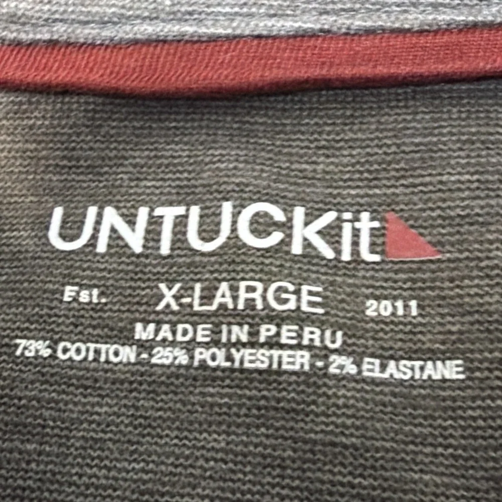 UNTUCKit Matthieu Heavyweight Long-Sleeve Polo Shirt gray Regular Fit Mens XL